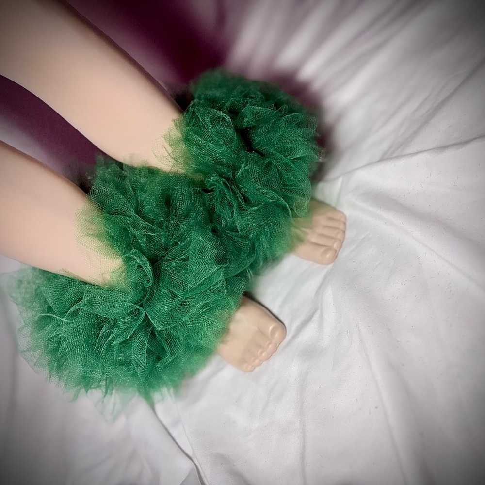 Green Fluffy Tu Tu Ankles
